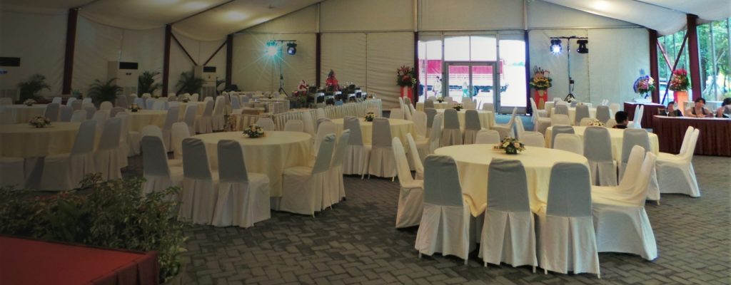 Tables and chairs for an event