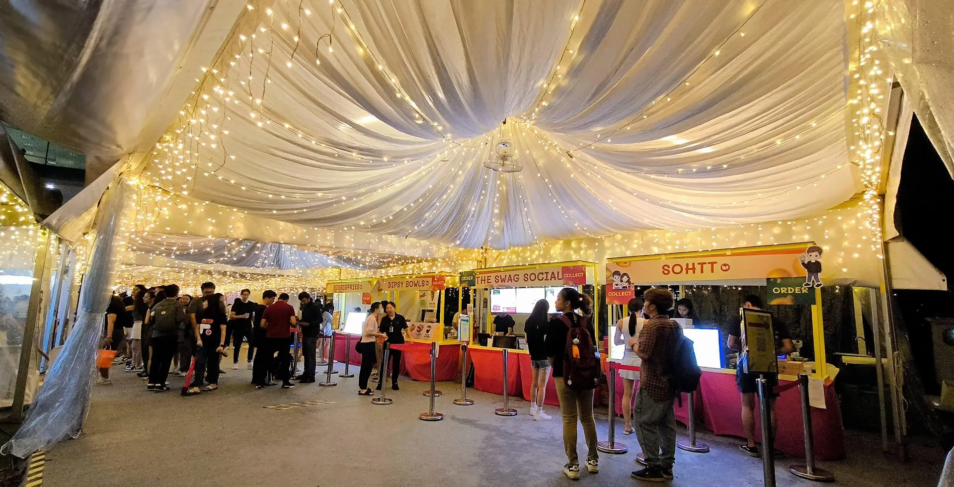 Gazebo tent setup for SMU Patron's Day