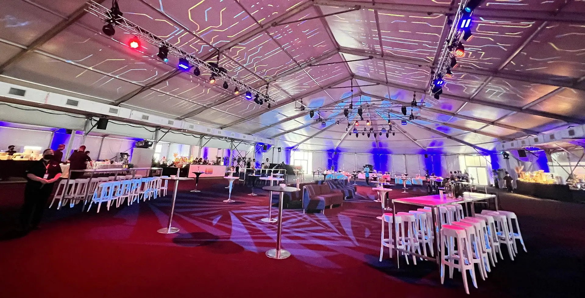 Event tent setup for Tradedesk