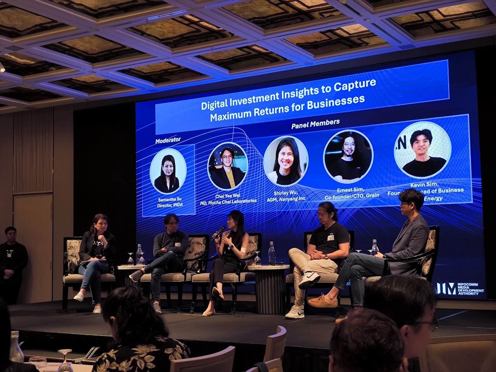 Shirley Wu speaking at IMDA Digital Industry Transformation Day 2025.