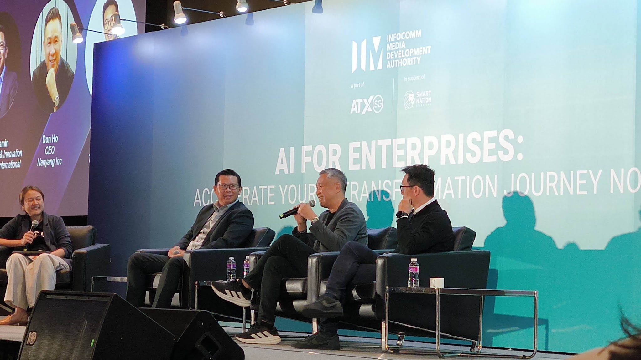 Don Ho speaking during an enterprise AI panel at ATxEnterprise 2026 in Singapore.