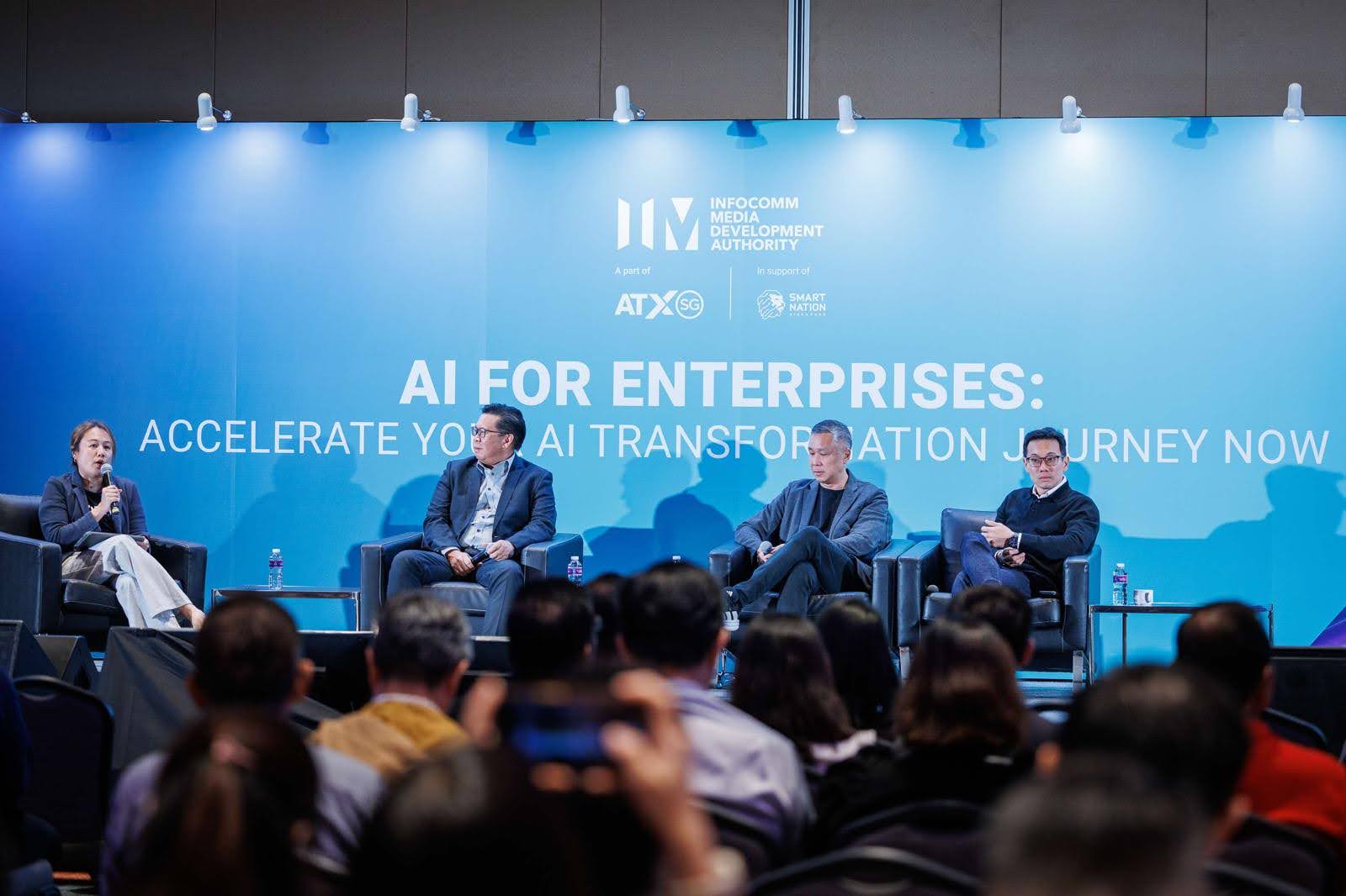 Panel participants and audience at the AI for Enterprises session at ATxEnterprise 2026.